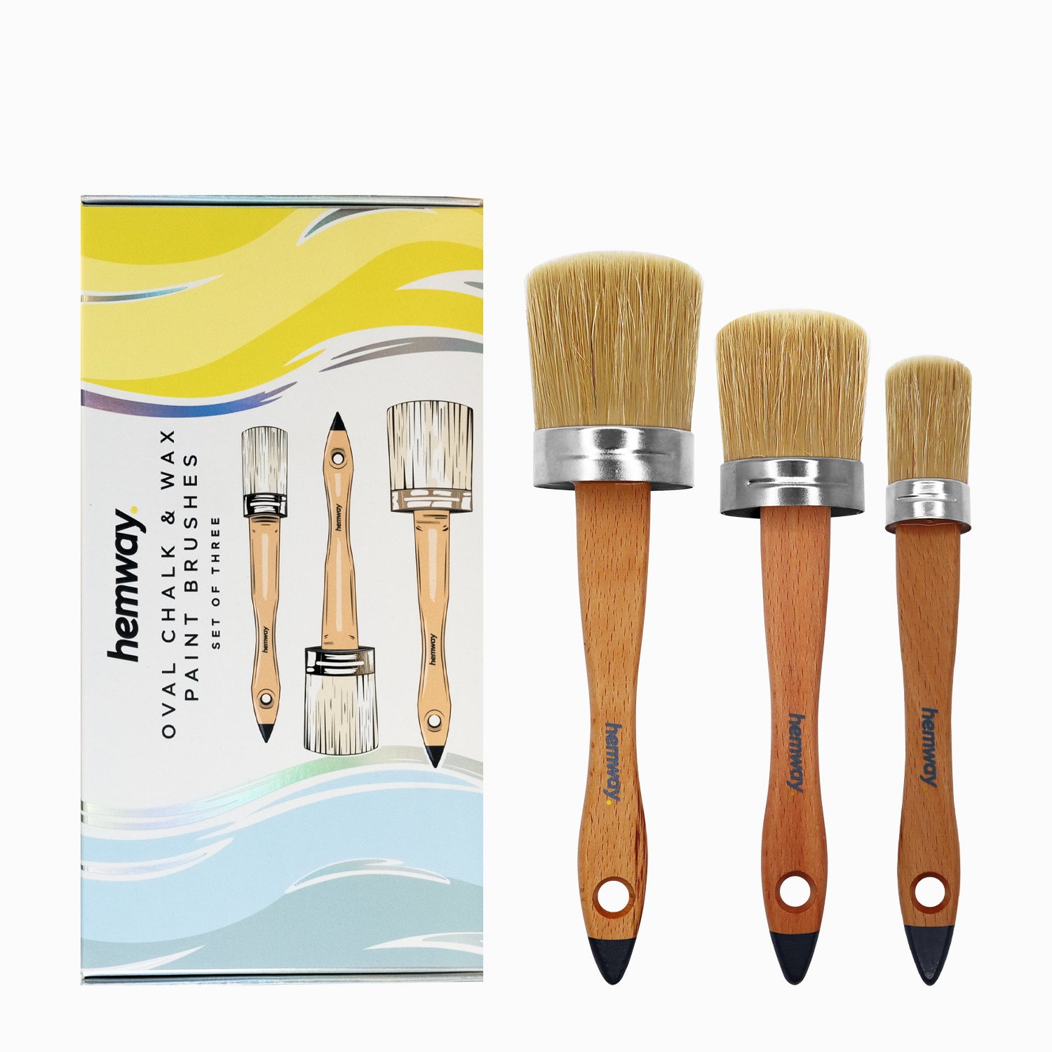 Rounded Chalk & Wax Brush 2 Set