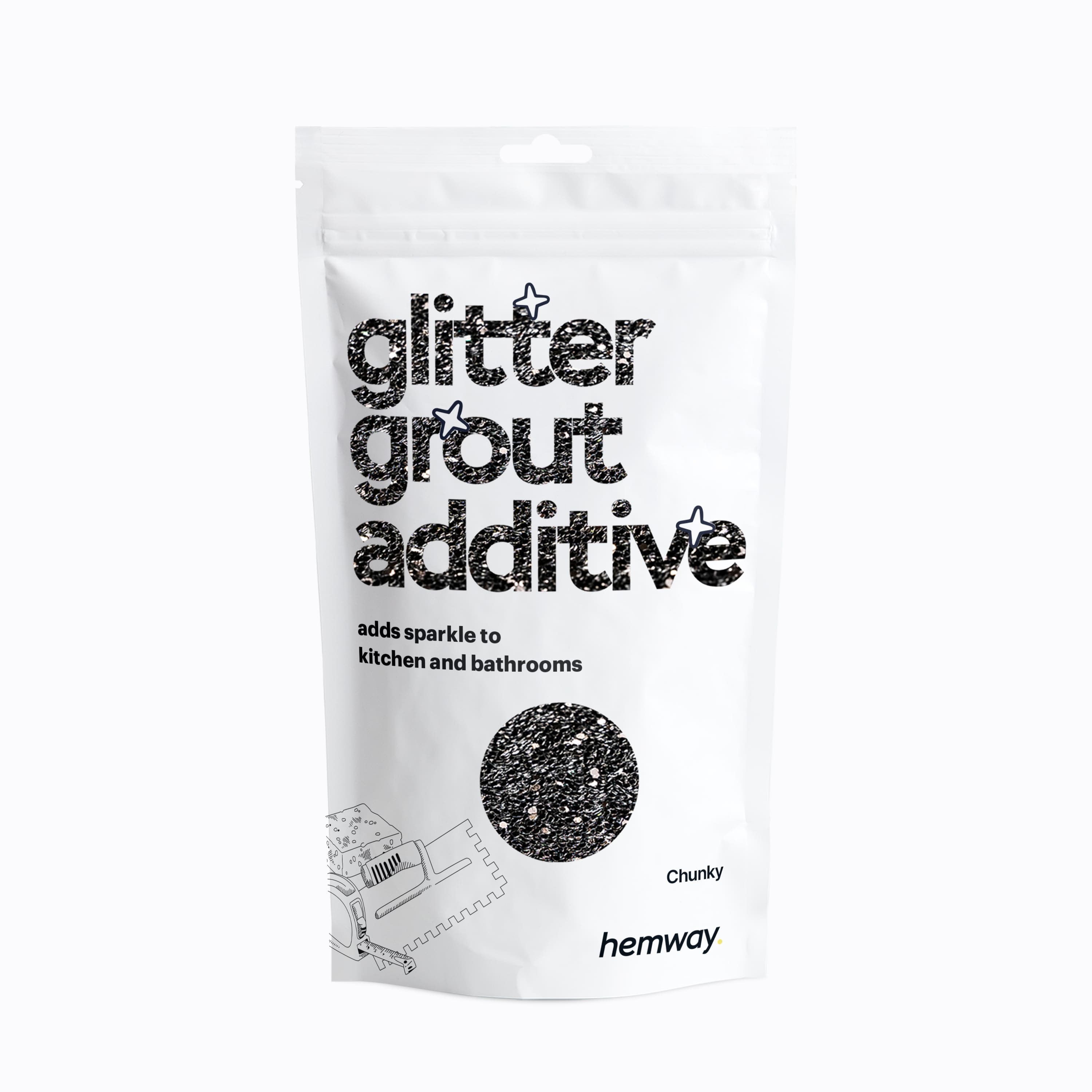 HTH glitter setup（BLACK） glitter logo hoodie – YZ